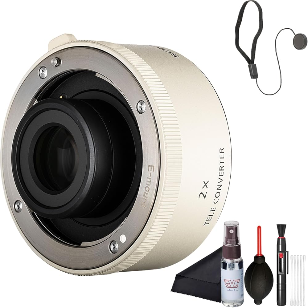 Sony FE 2.0X Teleconverter (SEL20TC) – Full-Frame E-Mount | Doubles Focal Length of Compatible Telephoto Lenses | Cap Keeper, Cleaning Kit