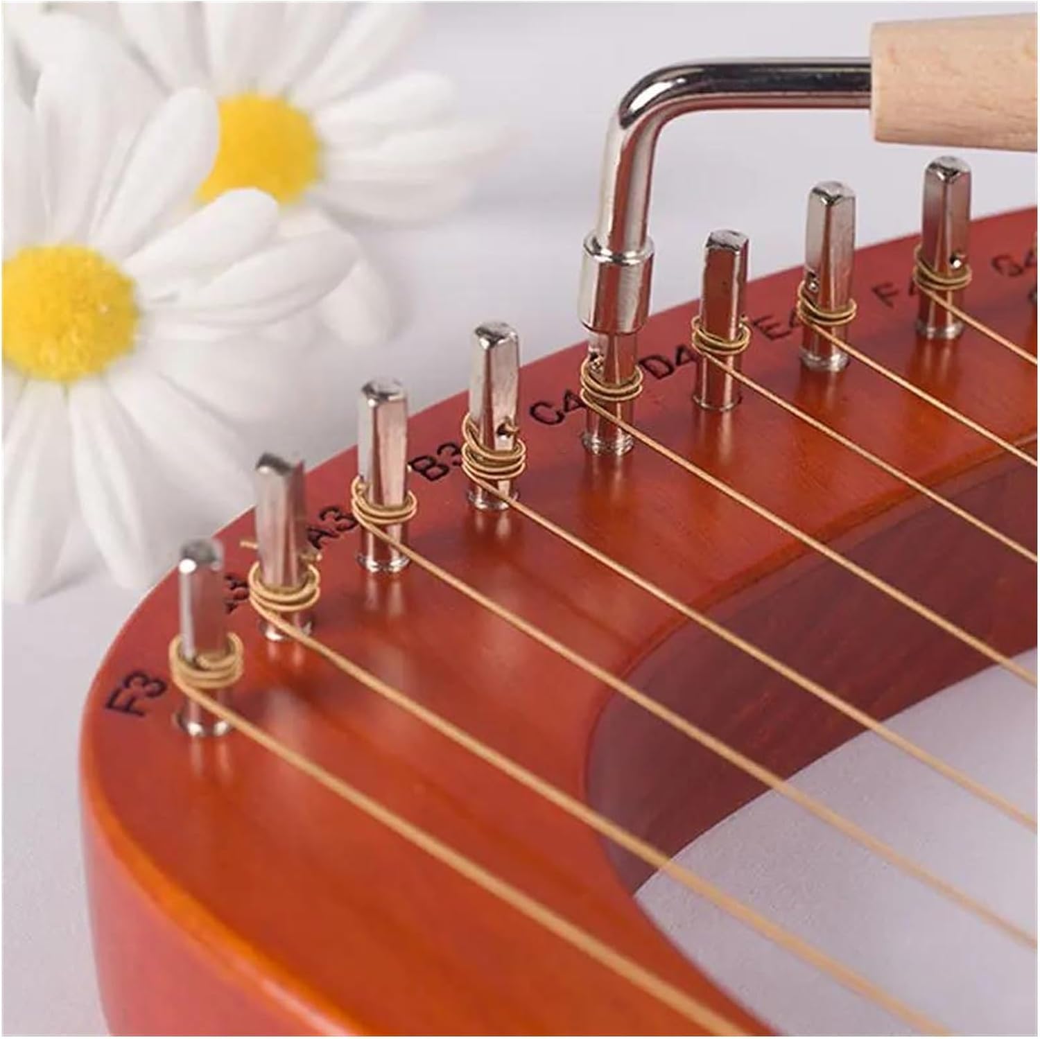 Lyre Harp Set 16/19 Strings Wooden Mahogany Harp Classical Musical Instrument With Tuning For Music Lovers Easy To Learn(19H)