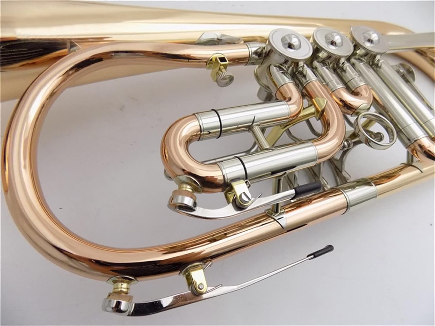 FLFL Student Trumpet Bb Thick Tube Cornet Gold Brass with Shell Mouthpiece Horn Thick Tube Cornet Musical Instrument