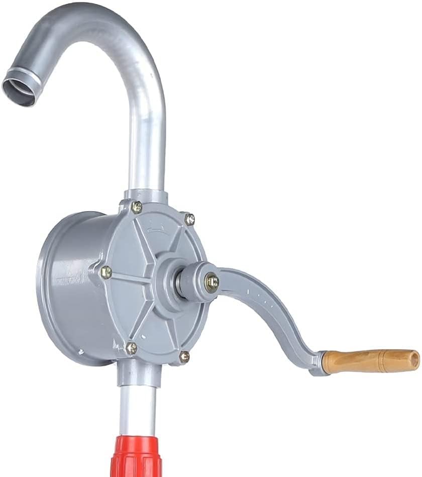 Hand Tool Hand Drum Pump - Aluminum Alloy Manual Hand Crank Oil Barrel Pump for Fuel Oil Petrol Diesel Stable Performance