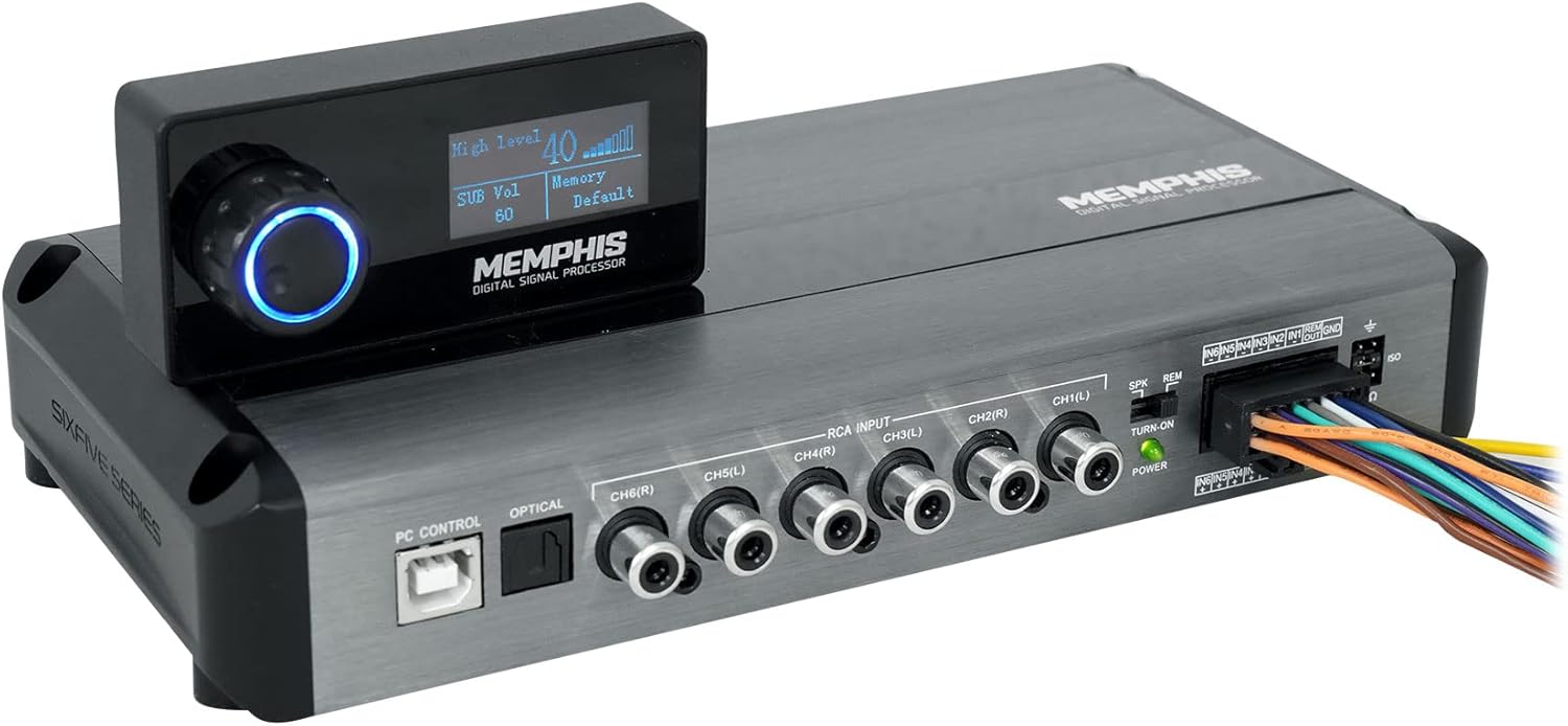Memphis Audio VIV68DSP 6 in 8 Out Car Digital Signal Processor+Display Screen