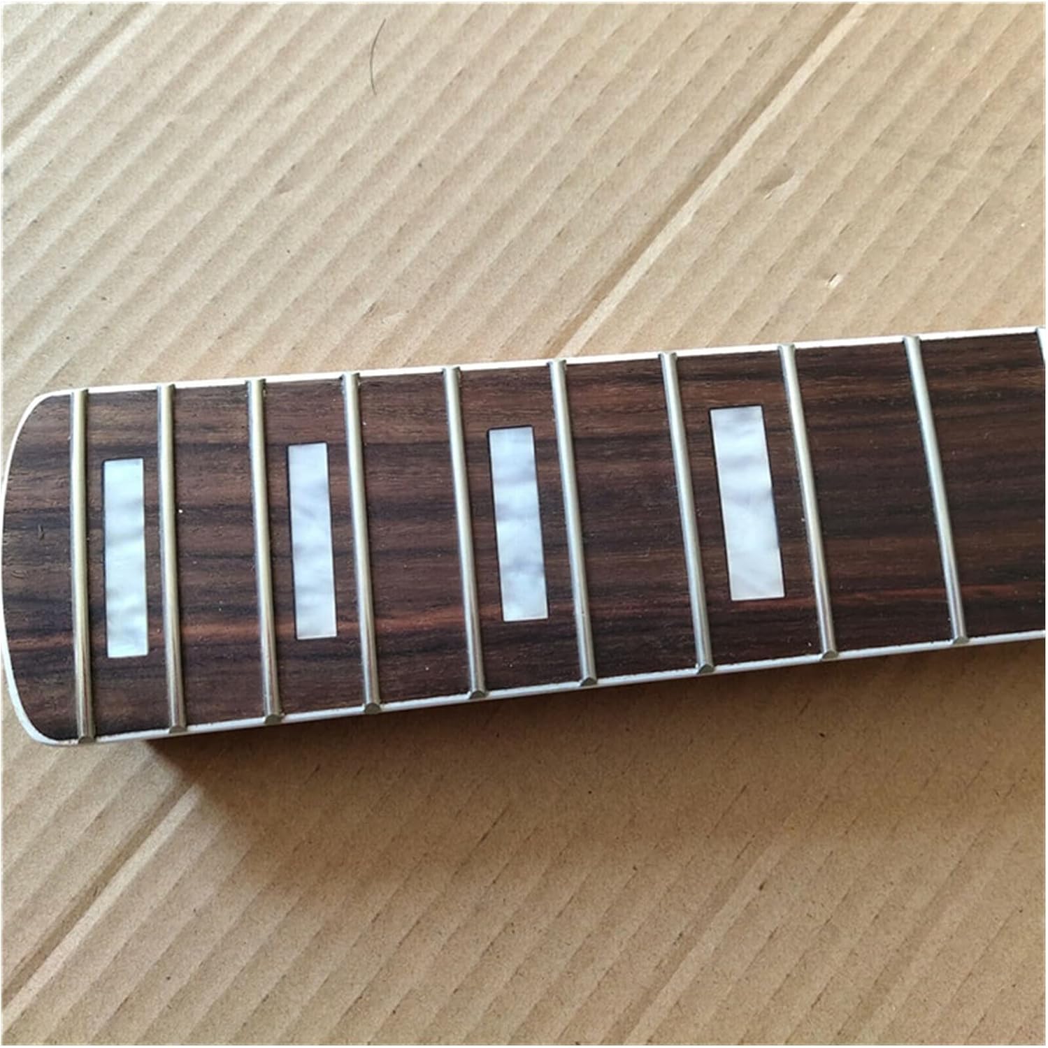 TSTS Maple 21 Frets Bass Guitar Neck 4 String Rosewood Fingerboard Bass Neck Replace Guitar ​Neck Replacement
