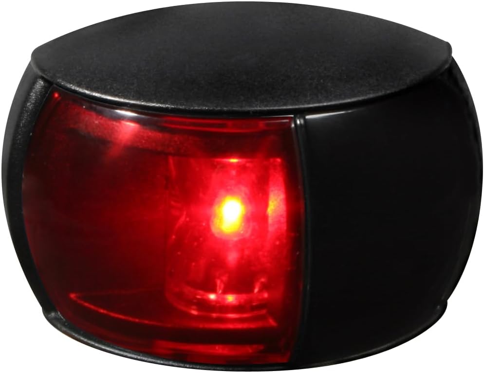 Hella 980520001 '0520 Series' NaviLED Multivolt 8-28V DC 2 NM Compact Port Light with Colored Outer Lens and Black Shroud