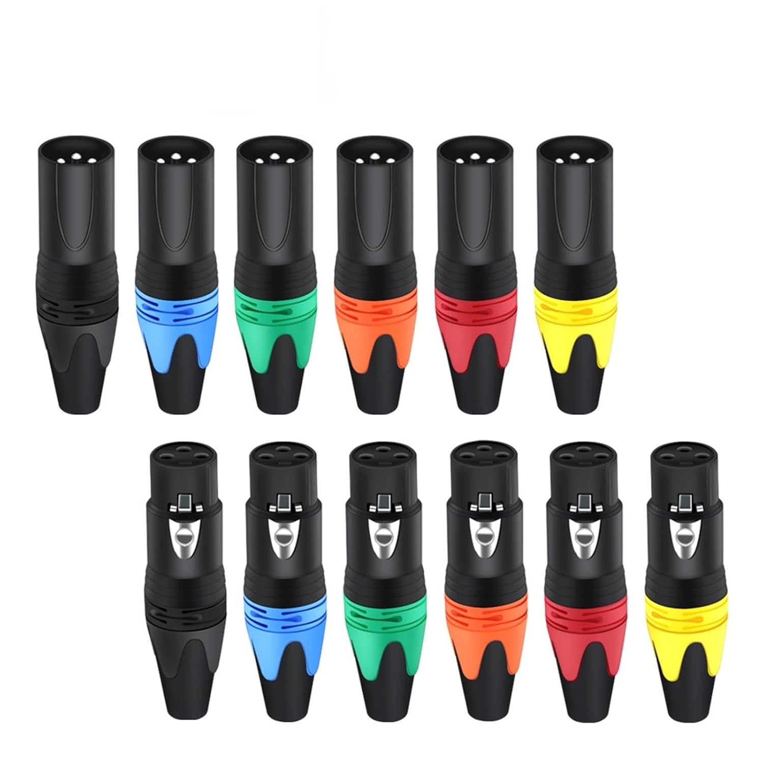 27Pcs/lot 3 Pin XLR Male/Female MIC Cable Wire Connector 3 Pole XLR Plug Microphone Jack Socke (Color : Mix Female Plug)