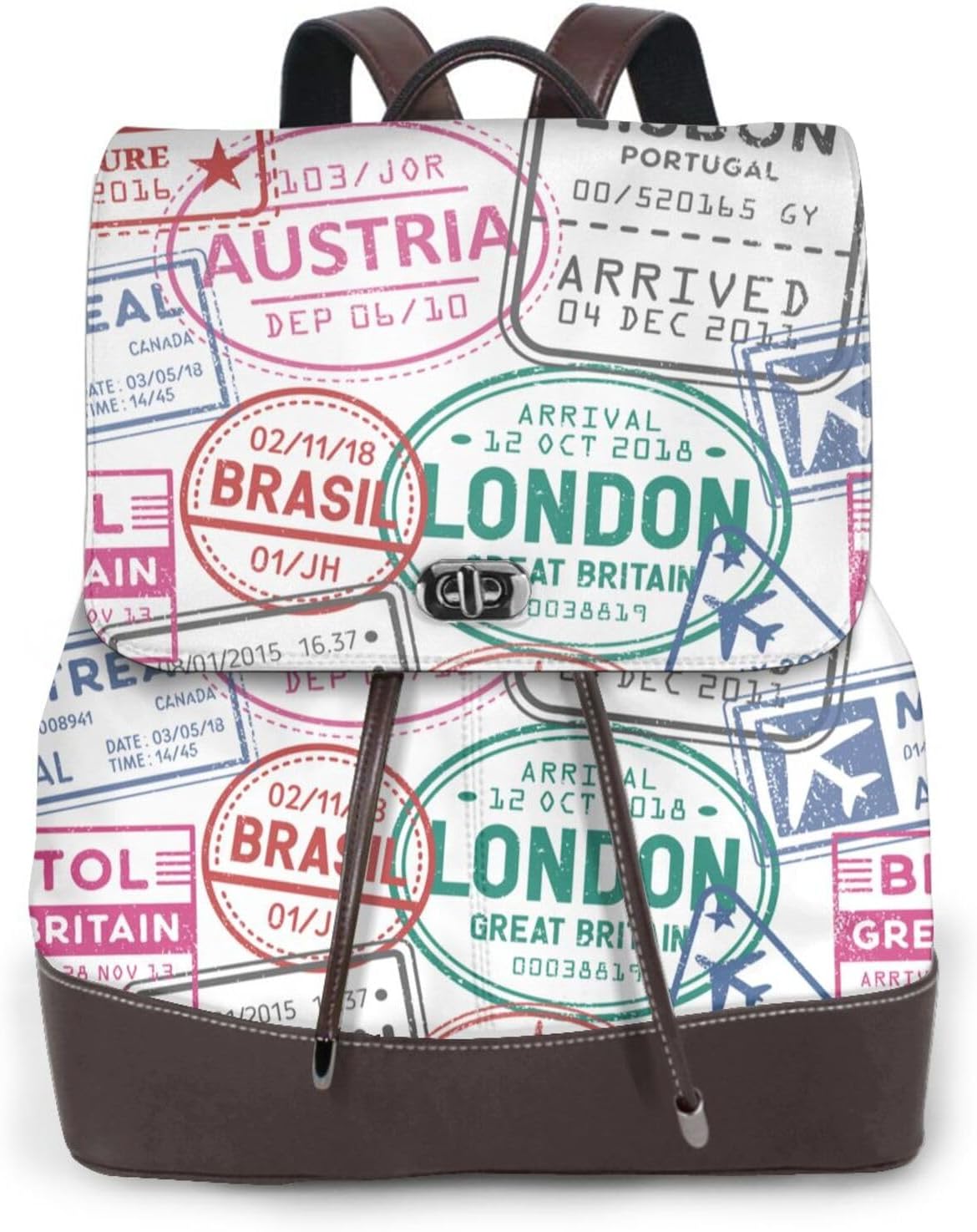 Travel Stamp6 for Womens Backpack Purse Microfiber PU Anti-theft Large Fashion Designer Travel Bag Ladies Shoulder Bags