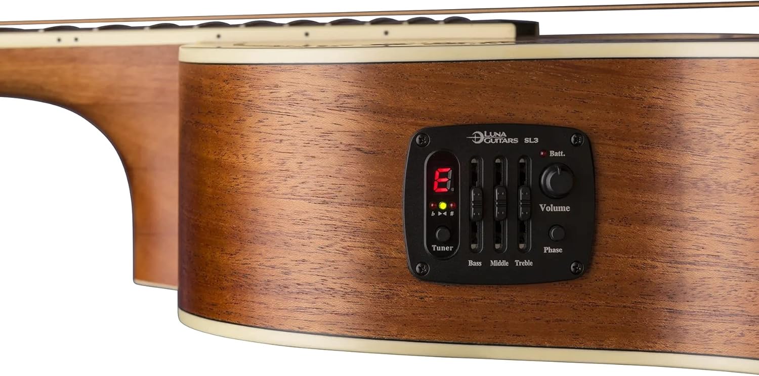 Luna Henna Oasis Select Spruce Acoustic/Electric Guitar, Open Pore Natural