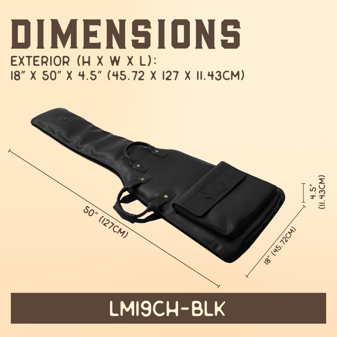 Levy's Solera Series Premium Genuine Crazy Horse Leather Gig Bag for Electric Guitars