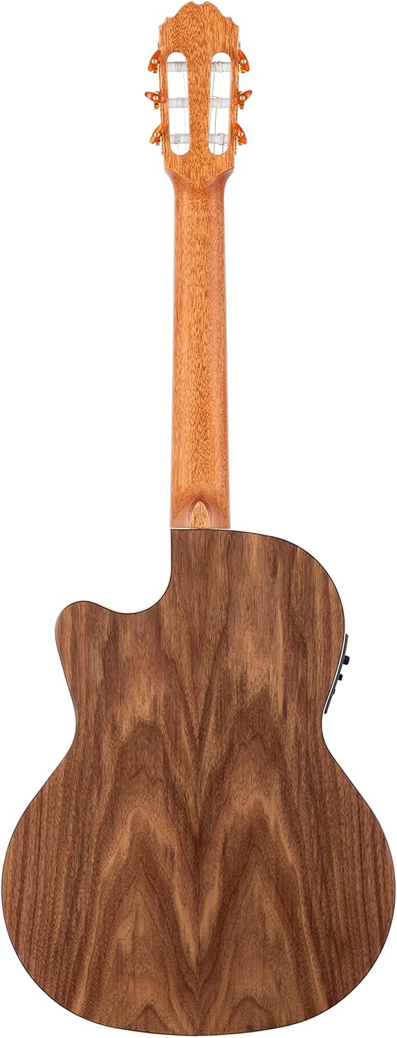 Kremona Rondo TL Thin Body Nylon-String Acoustic-Electric Guitar – Cutaway Design – Handmade in Europe – Padded Gig Bag Included