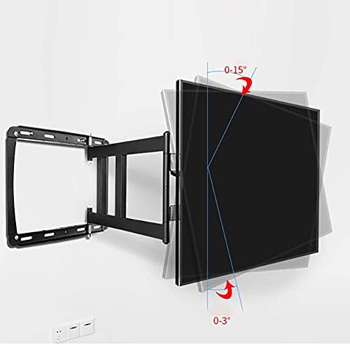 TV Wall BracketUniversal TV Wall Mount Bracket with Telescopic Rotating Feature Black TV Accessories for All TV Sizes