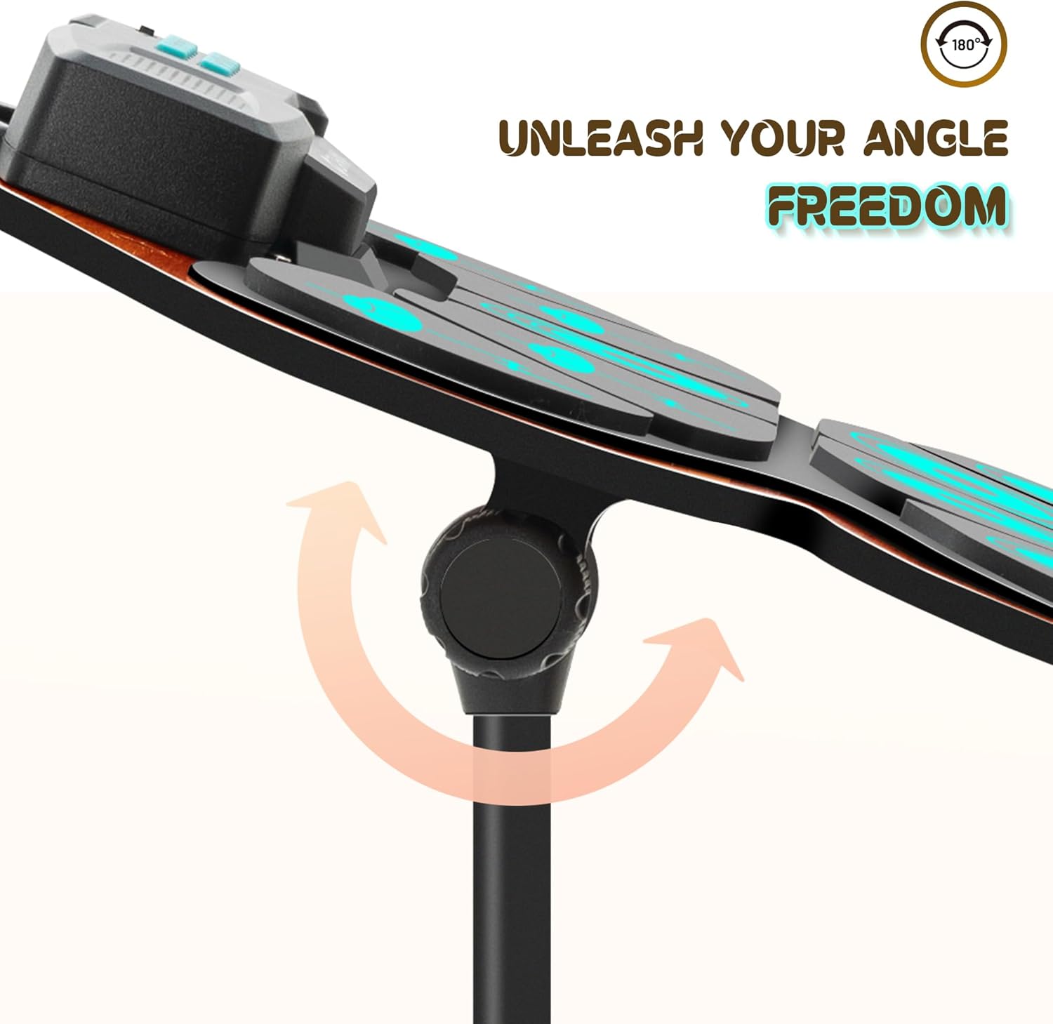 CAHAYA Electric Drum Pad Kids - Electronic Drum Set 9-Pads with Dual Speakers MIDI Portable Electric Drum Kit for Beginners Gift with Small Tray, Tripod Stand, Drumstick Bag