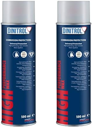 Dinitrol 2 x High Performance Clear Lower Body Wax 500ml Aerosol