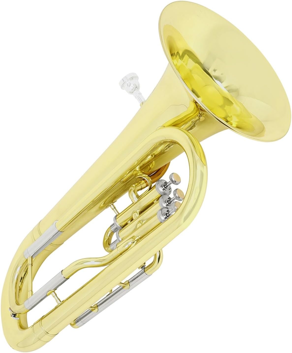 Euphonium In B Flat 3 Key Upright Beginner Level Professional Tuba White Copper Solid Euphonium All-brass Instrument