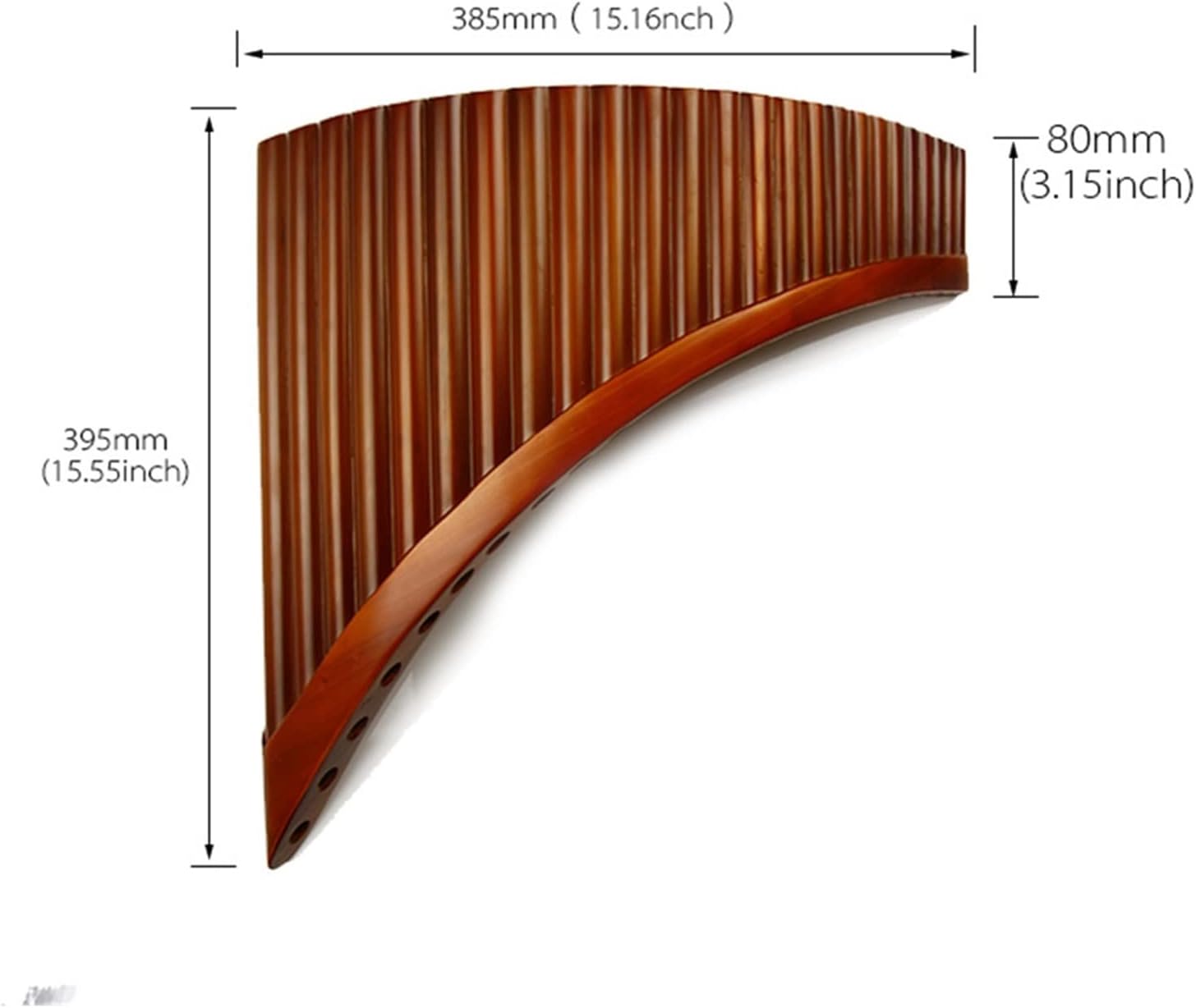 Handmade 25 Pipes Pan Flute C Key Panpipes Woodwind Instrument Bamboo Pan Flute (Color : Right)