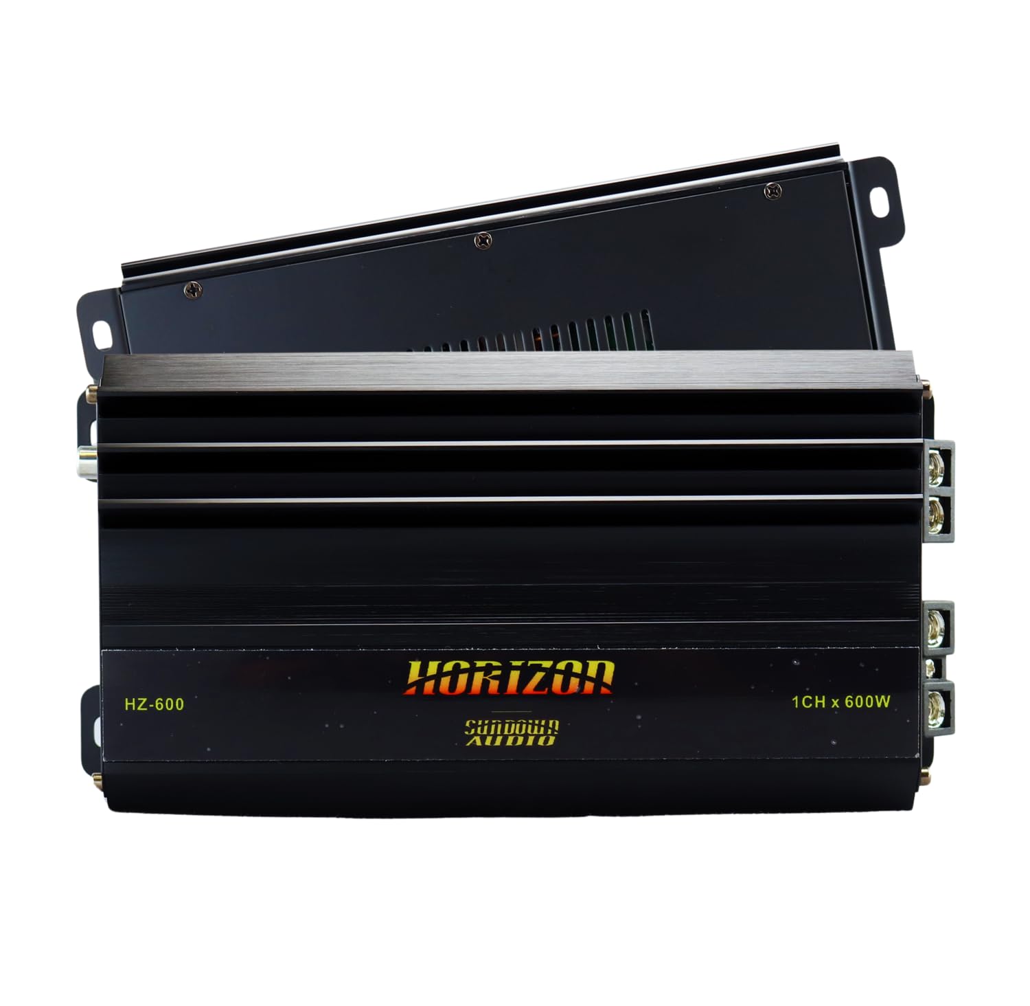 Horizon HZ-600W RMS Monoblock Amplifier - 1 Ohm Stable Class D Subwoofer Amp, Compact Design, High-Level Input, Subsonic Filter & Bass Knob for Car Audio Systems
