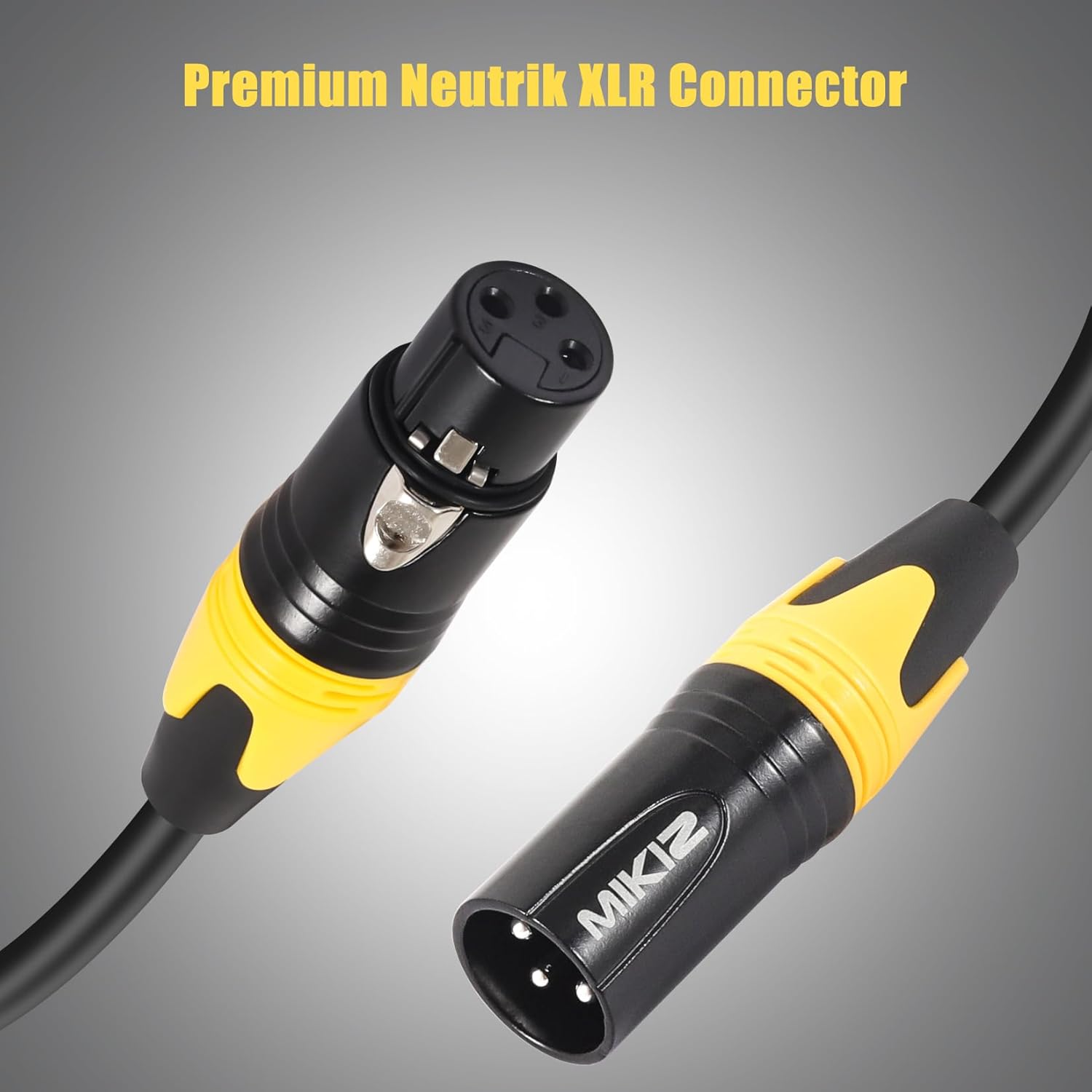 25ft XLR Cables 6 Packs - Premium Color Coded Microphone Cables 3 Pin XLR Male to Female Balanced25 Feet