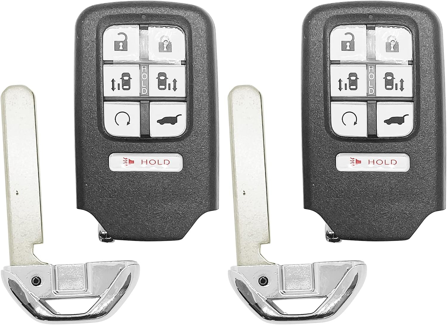 AutoKeyMax Replacement for Car Key Fob for 2018 2019 Honda Odyssey Smart remote 7 Button Fccid:KR5V2X, (2)