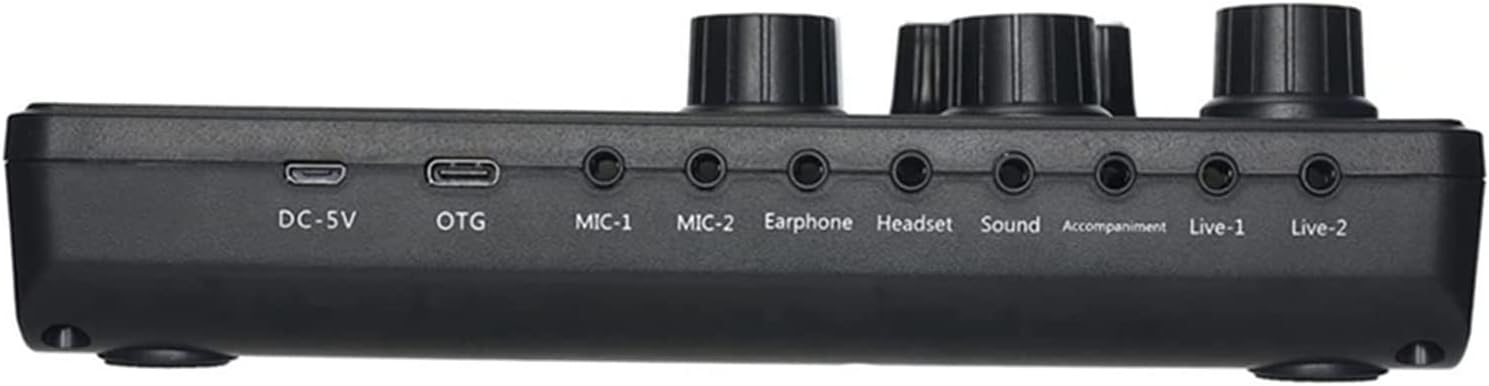 Professional Audio Mixer, X6 Mini External Live Sound Card Mini Sound Mixer Board for Live Streaming Music Recording Karaoke Singing