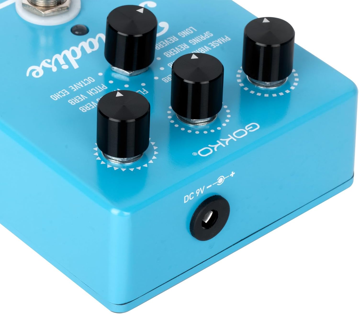 Paradise Multi-Reverb Pedal - 8 Reverb Effects with EQ & Modulation Controls | Versatile Sound Shaping for Guitar & Bass | 9V DC Power Supply