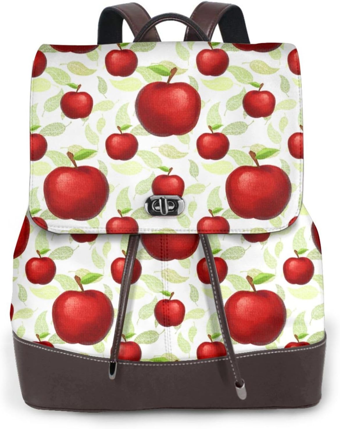 Fruit Apples for Womens Backpack Purse Microfiber PU Anti-theft Large Fashion Designer Travel Bag Ladies Shoulder Bags
