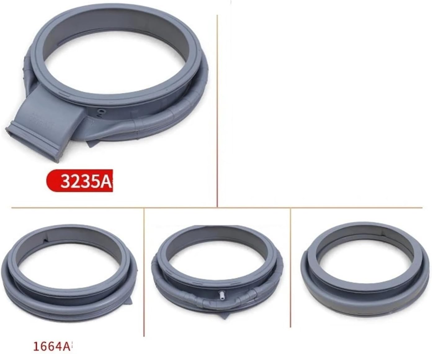 Drum Washing Machine Door Seal Sealing Ring Rubber Ring Leather Ring Window Pad Waterproof Ring Parts，Compatible For Samsung,Replacement Parts(No. 10 03198D)