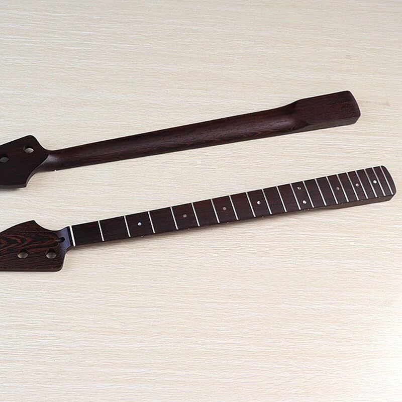 Electic Bass Guitar Neck 4 String Yellow JB Electric Guitar Neck JB Neck Maple Wood Matte 20F Jumbo Guitar Neck Back Guitar Parts (Model 4 22F)