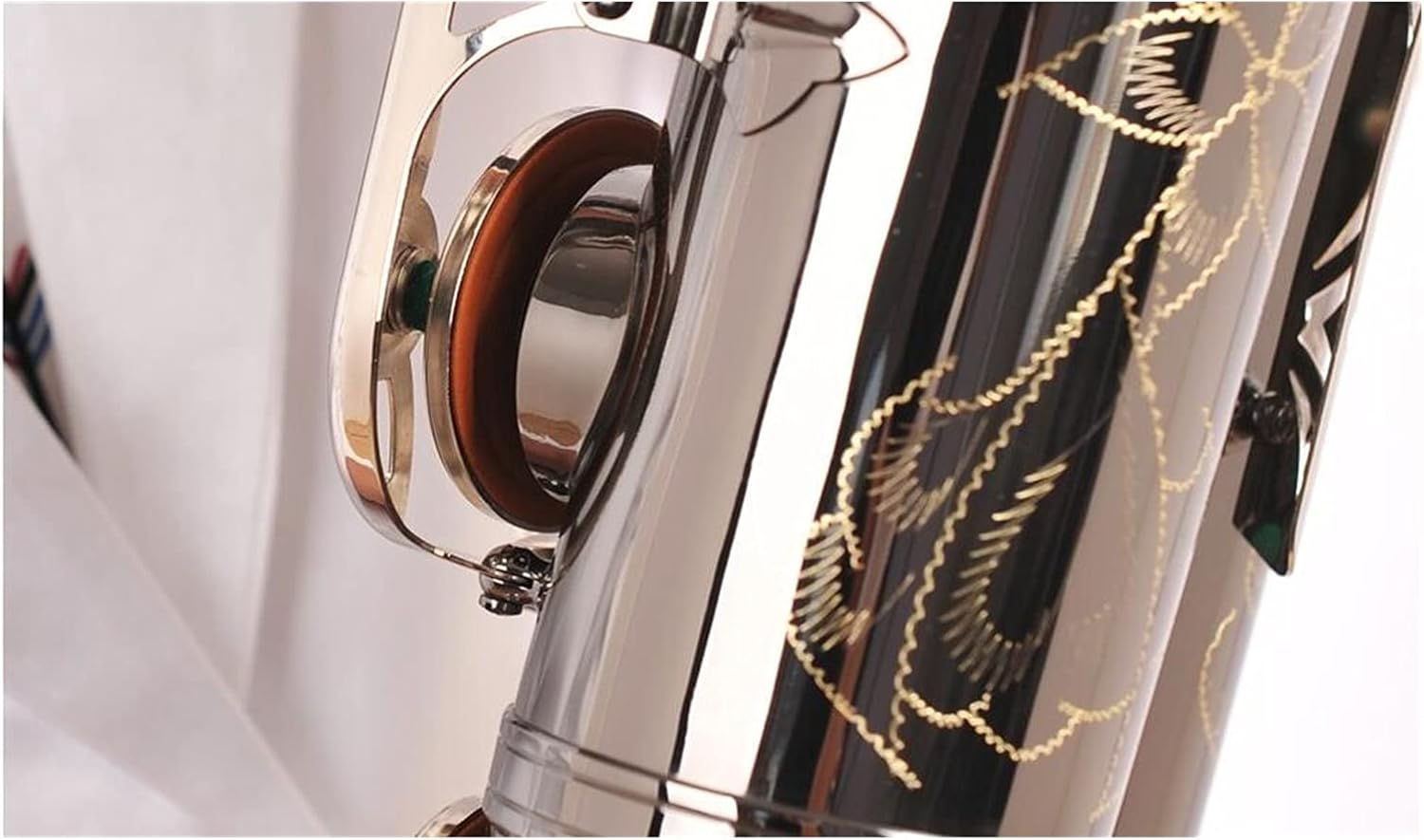 Sax Beginners Kit Bb Tenor Black Nickel Saxophone Instrument B Flat Sax with Case Mouthpiece Accessories Wind Instrument (Color : Black Nickel)