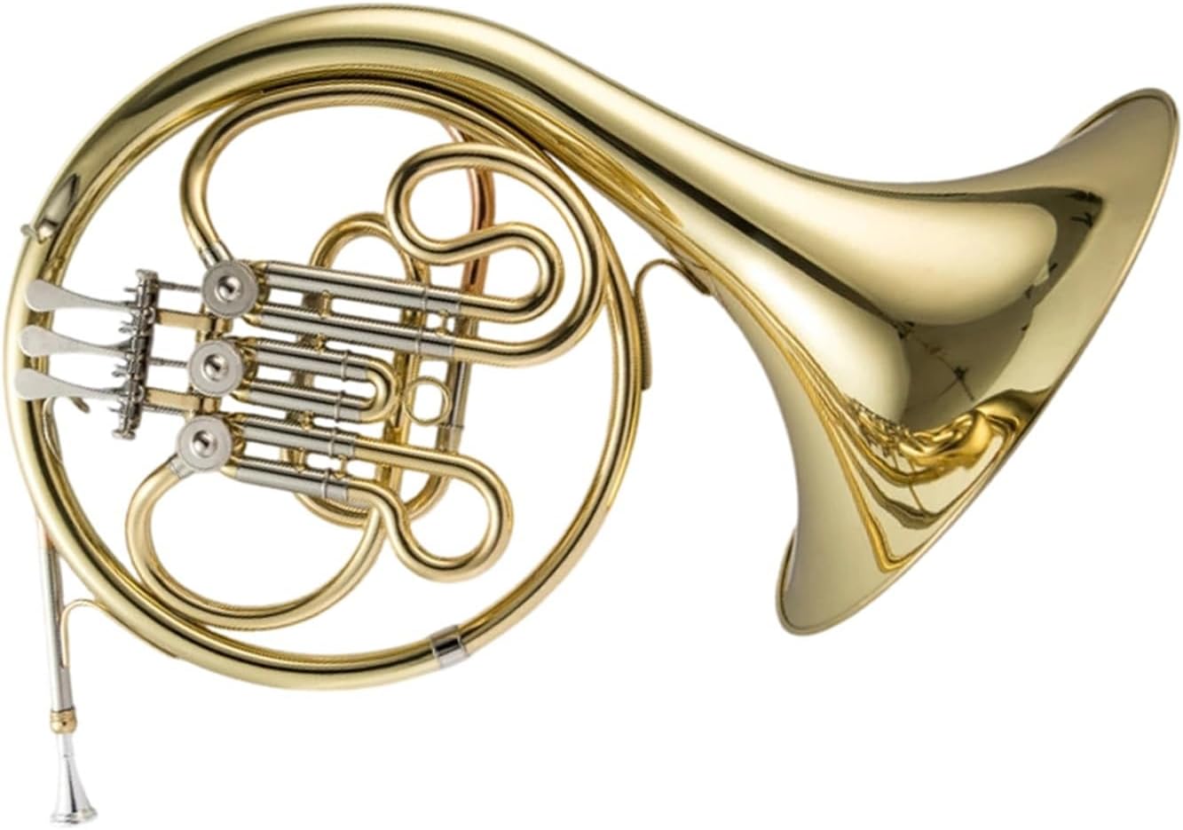 4 Key French Horn Four Key Split Double Row French Horn Instrument Playing In The Key Of B Flat Or F Three Key Single Row(Single row)