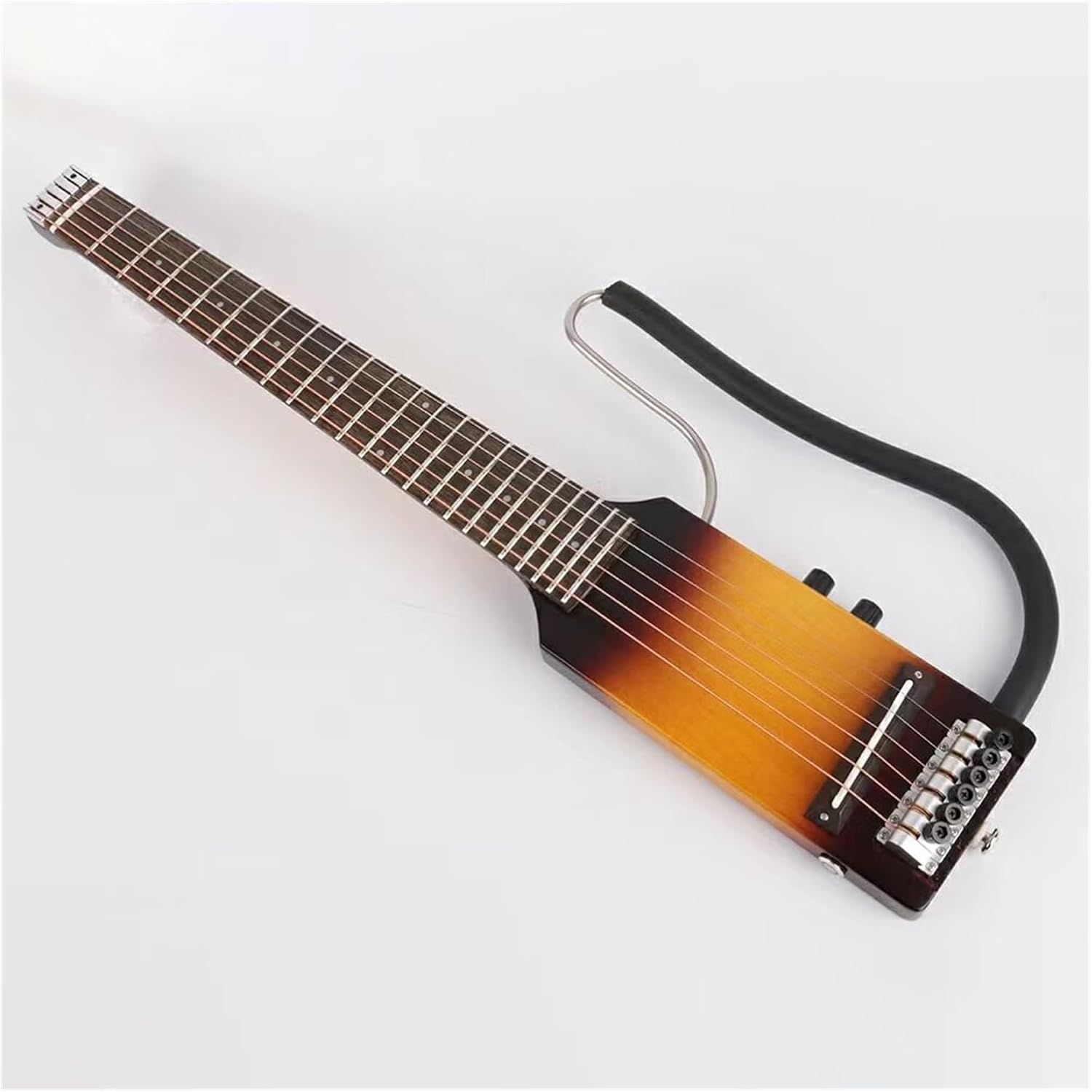 Ultra Short Headless Silent Portable Travel Electric Guitar Maple Body Rosewood Fingerboard Professional Headless Guitar (Color : 03)