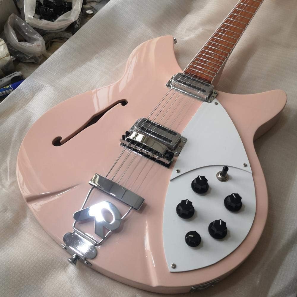 12 String Electric Guitar Electric Guitar Pink Body and Neck Rosewood Fingerboard Acoustic Guitars (Size : 39 inches)