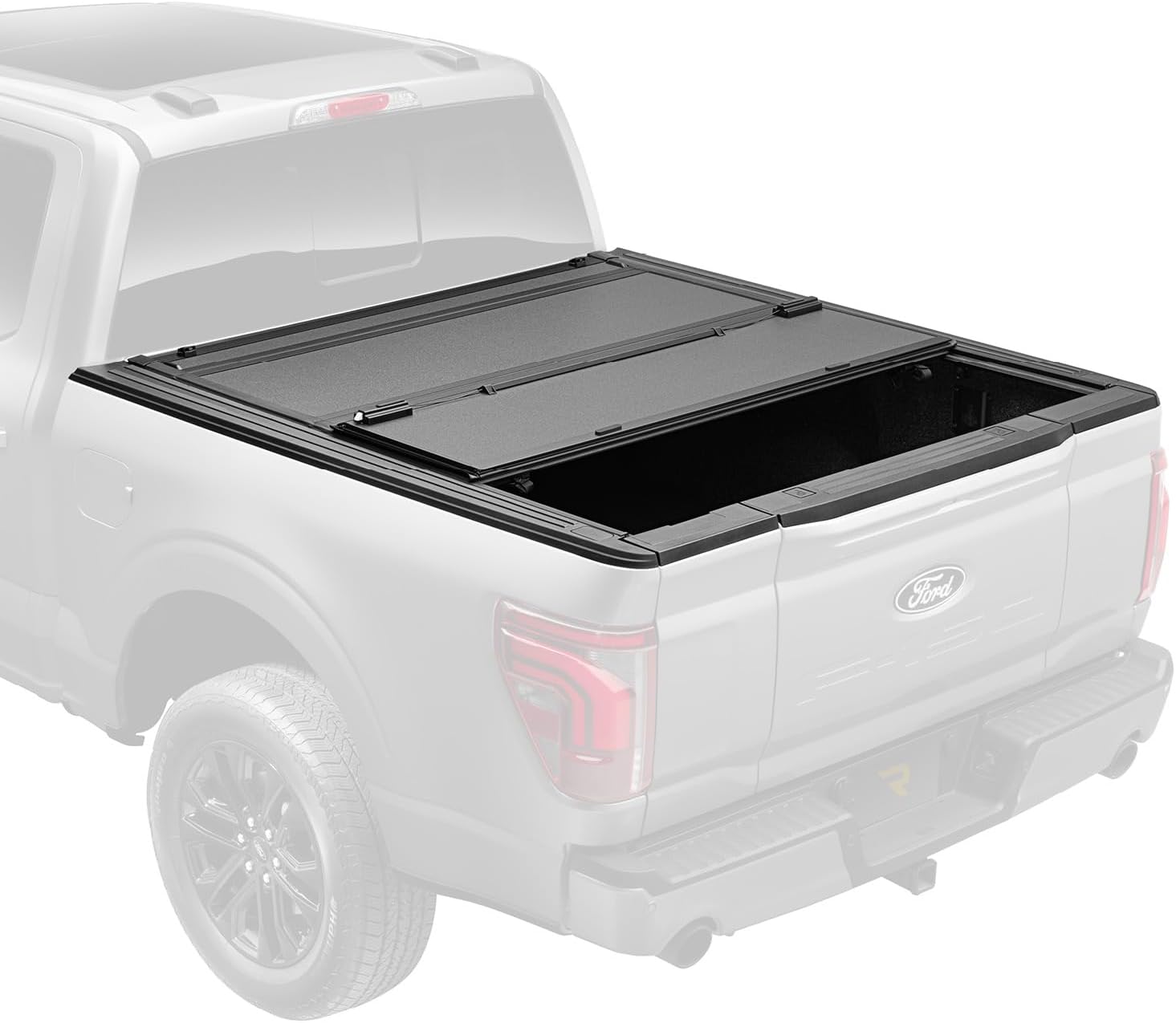 RealTruck BAK BAKFlip MX4 Hard Folding Truck Bed Tonneau Cover | 448207RB | Fits 2009 - 2023 Dodge Ram w/RamBox 5' 7