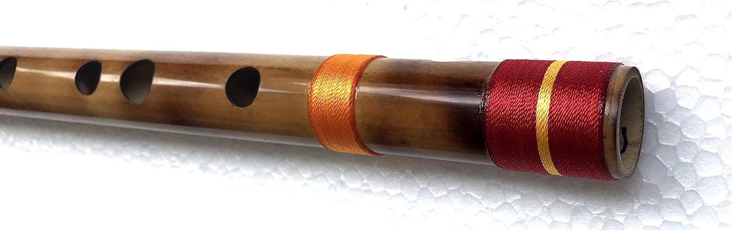 Left handed Concert Bamboo Flute C scale Fry Bansuri With Velvet cover & case