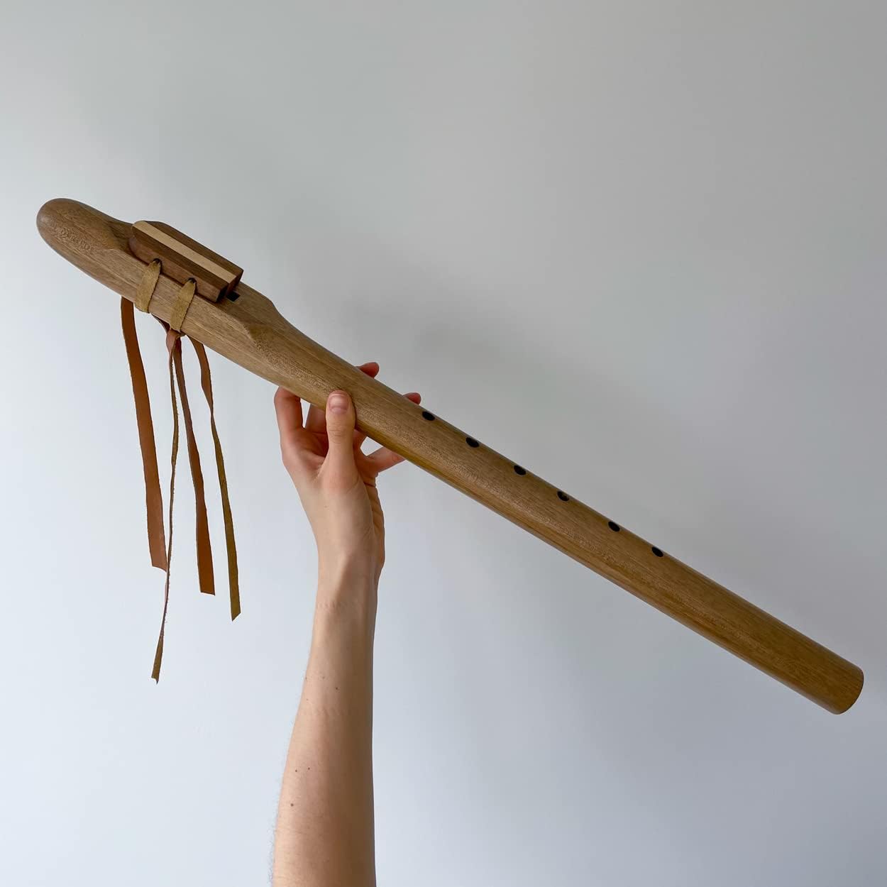 432 Hz Handmade Walnut Bass Flute - Sacral Chakra Note Low D