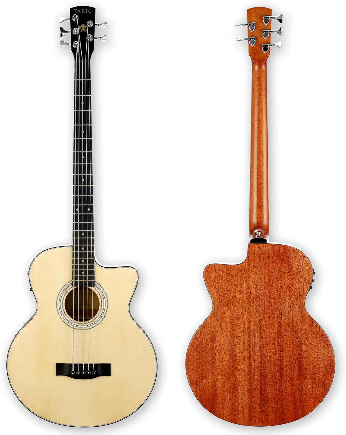 TARIO 5 String Electric Acoustic Bass Spruce Top Mahogany Neck Mahogany Back and Sides