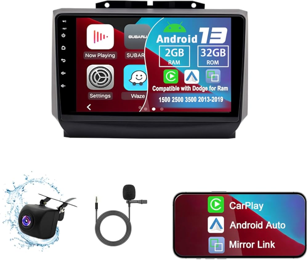 2G+32G Android 13 Car Stereo with Wireless Carplay & Android Auto, 9