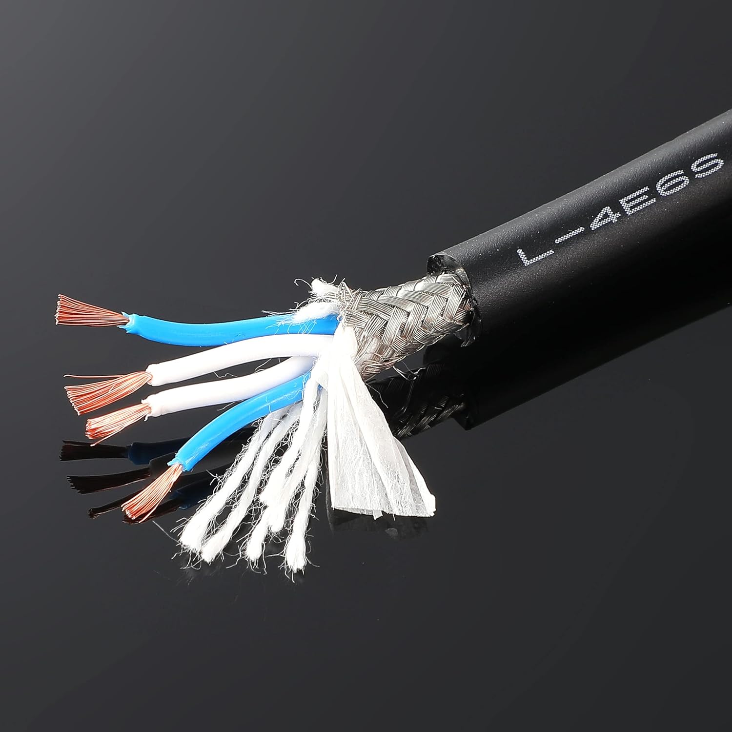 DIY Customized Line XLR Male to Female Cable XLR Balance Line Mixer Audio Cable CANARE L-4E6S Wires, NEUTRIK Gold-Plated 3 Pin XLR Plug (XLR Cable-White and Black Mix Braided Sheath, 3 Meters/Pack)