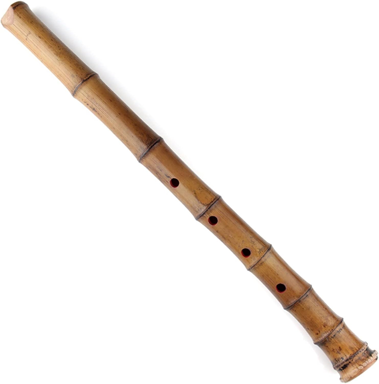 TSTS Chinese Bamboo Flute 5 Holes D Key Wooden Musical Instruments Bamboo Vertical Flute with Bag Woodwind Instrument