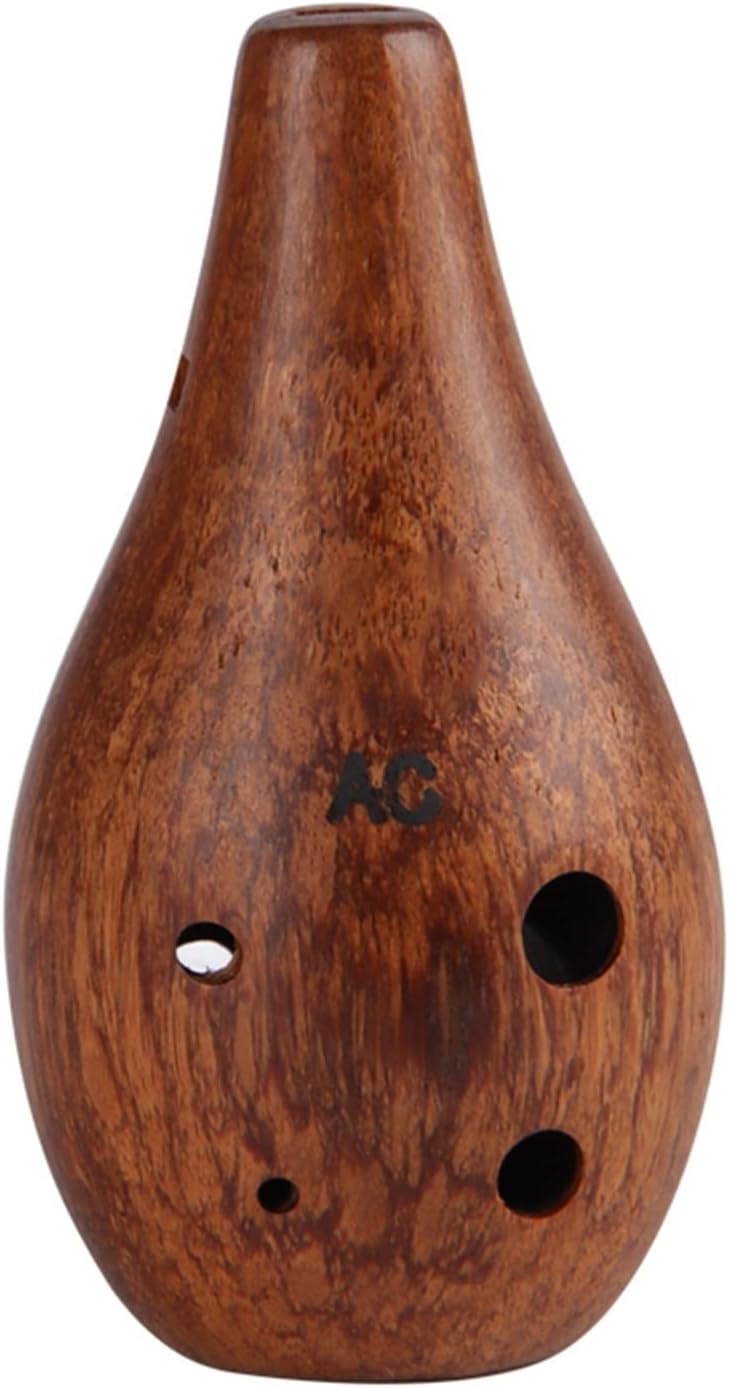 Professional 6-Hole Alto C-Tune Ocarina Six-Hole AC Wooden Ocarina Beginner Anti-Fall Ocarina Wind Instrument Musical Instrument Pottery Flute