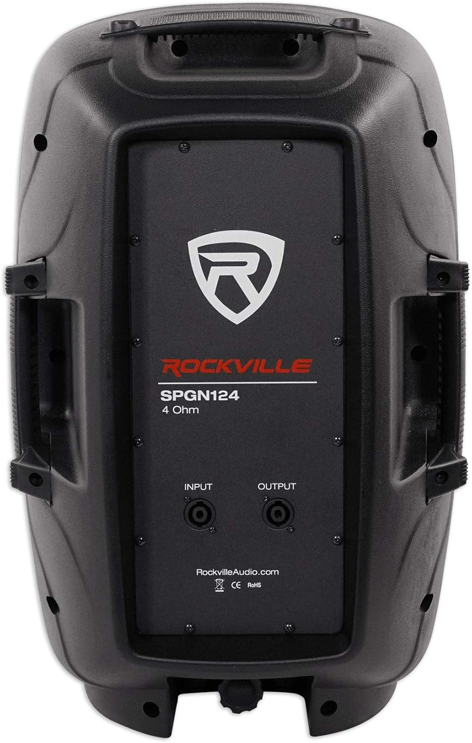 Rockville Bundle: (2) Rockville SPGN124 Speaker Cabinet Bundle with RBG12S Powered Subwoofer, (2) Tripod Speaker Stands, RPA70WBT V2 USB Karaoke Amp, (2) Banana Speaker Cable+RCA Cable (9 Items)