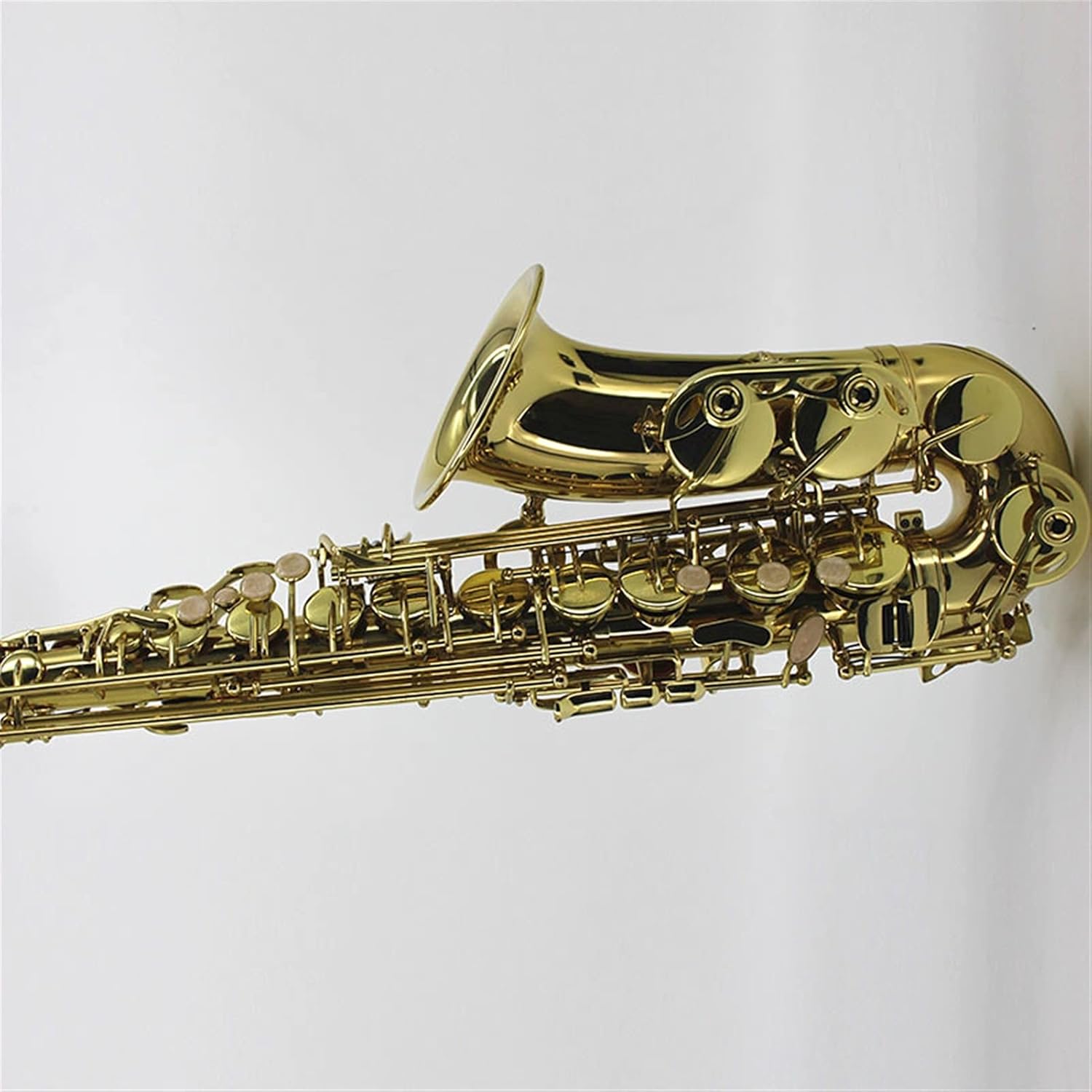 Saxophone Straight Lacquered Brass E-Flat Alto Saxophone Key Type Woodwind Instrument
