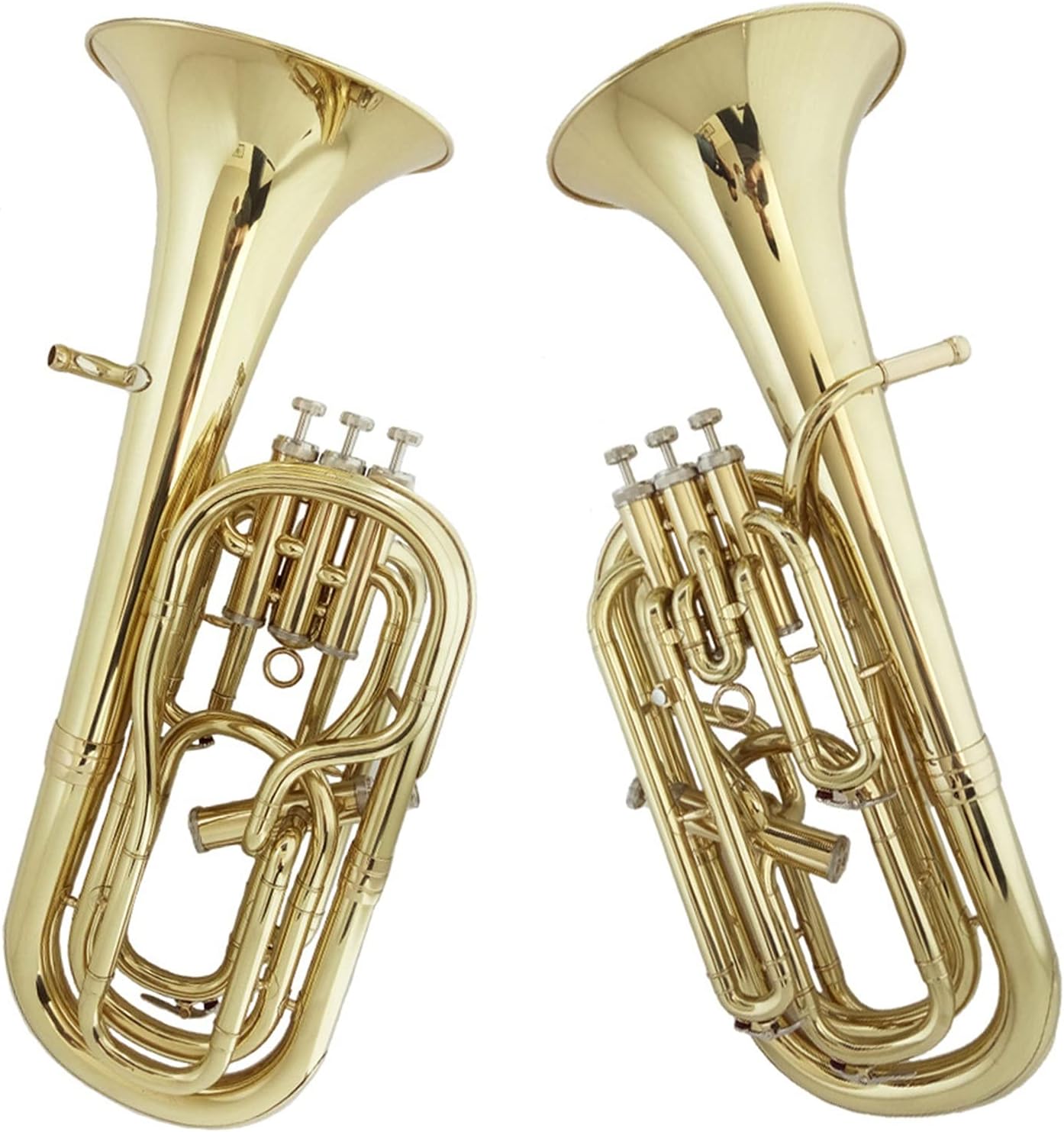 Falling Tone B (C) Brass Gold Paint Three Plus One Midrange Horn Student Euphonium