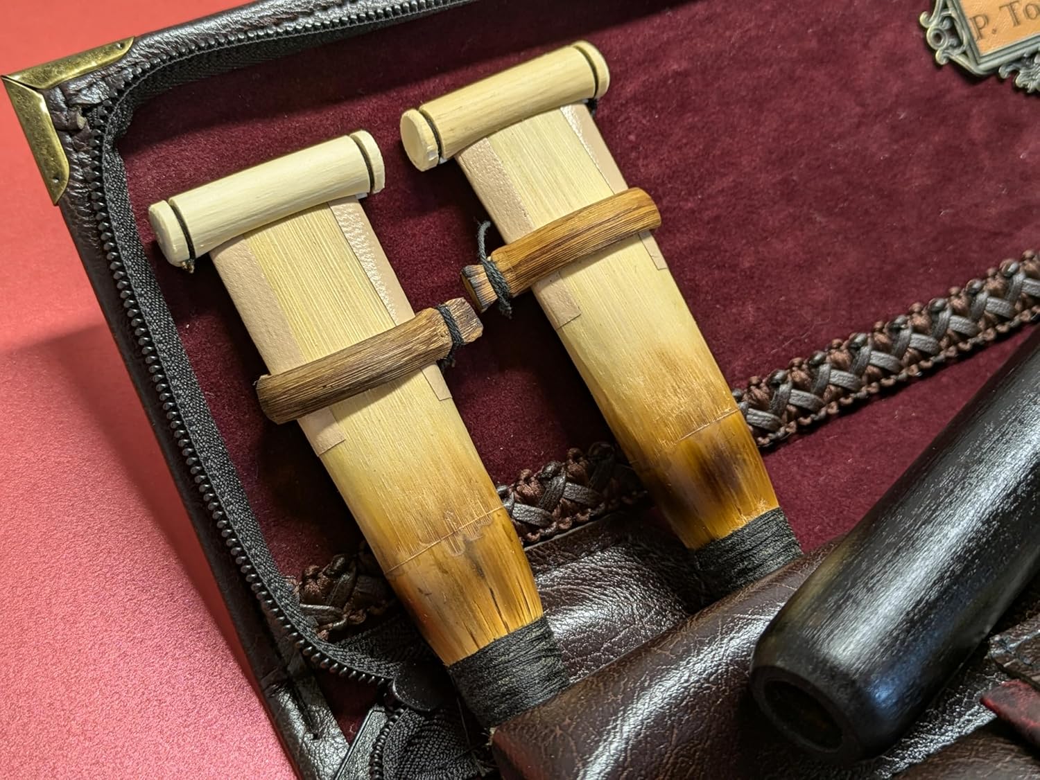 Armenian Duduk Official P. Tonik, Professional Concert Quality Musical Instrument, Handmade from Armenian Apricot Wood, 2 Professional Reeds, Genuine Leather Case, Made in Armenia (Brown Leather Case)