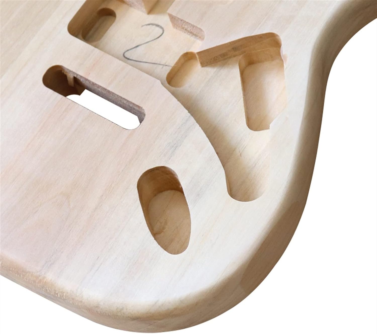 FLFL Poplar Wood Electric Guitar Body Wood Color for ST Guitar Body Parts Guitar Accessory Unfinished Guitar Kit