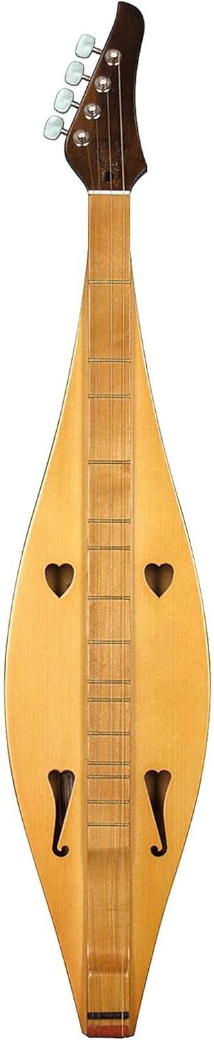 Applecreek ACD100 Dulcimer 4-String Spruce Teardrop Appalachian Mountain Instrument with Bag, Hal Leonard Book, D'Addario J64 Strings Bundle - Made in Romania ACD100K