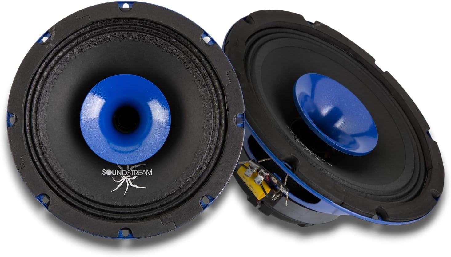 Soundstream SPM.804C – 8 Inch Midrange Pro Audio Speaker with Compression Tweeter | 600W Max Power, 4 Ohm, 95dB Sensitivity | Steel Basket, Surround, Ferrite Magnet – Loud Car Speaker - Pair