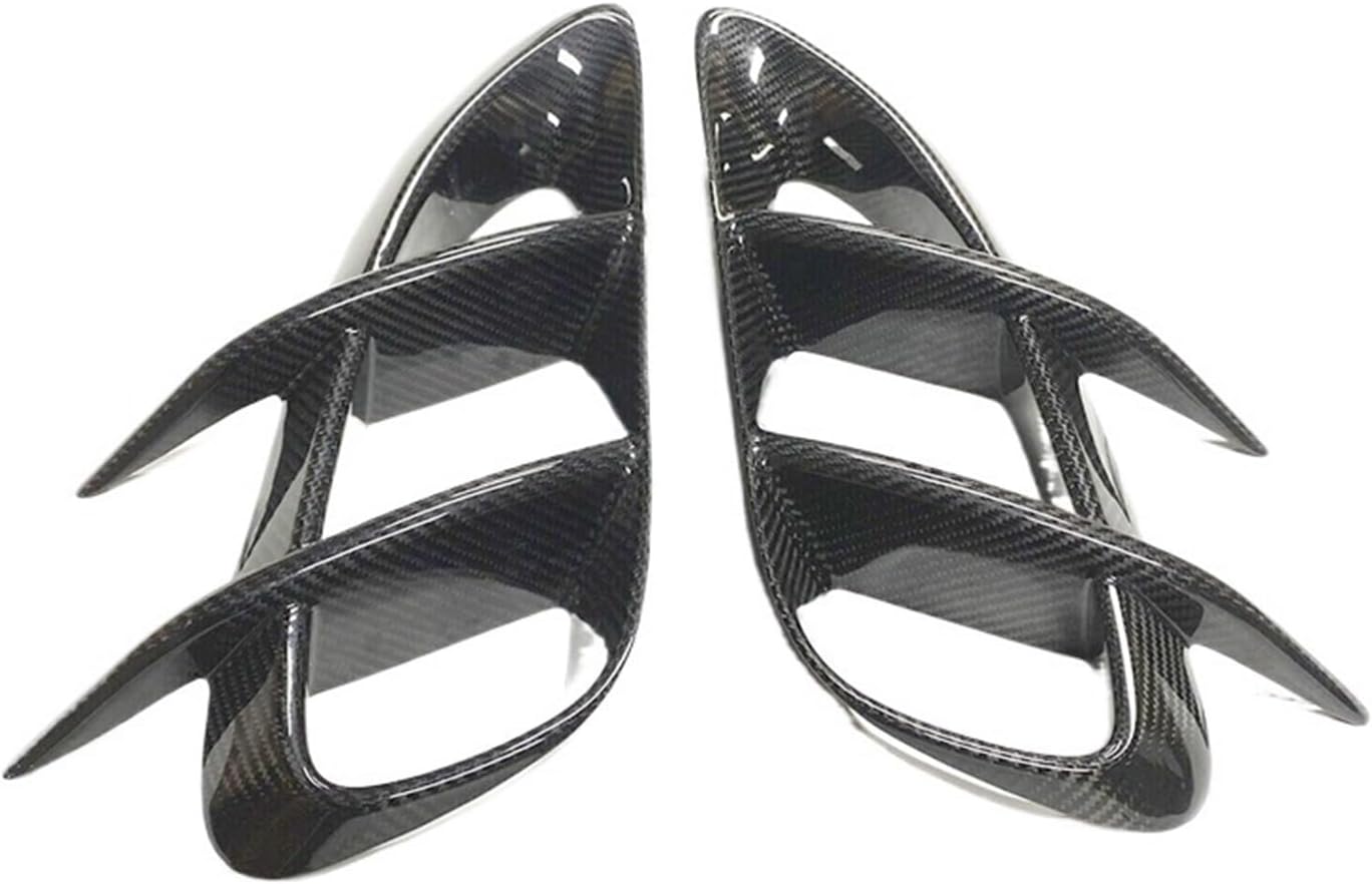 Carbon Fiber Car Front Bumper Leaf Panel Air Outlet Decorative Panel Compatible For Porsche 718