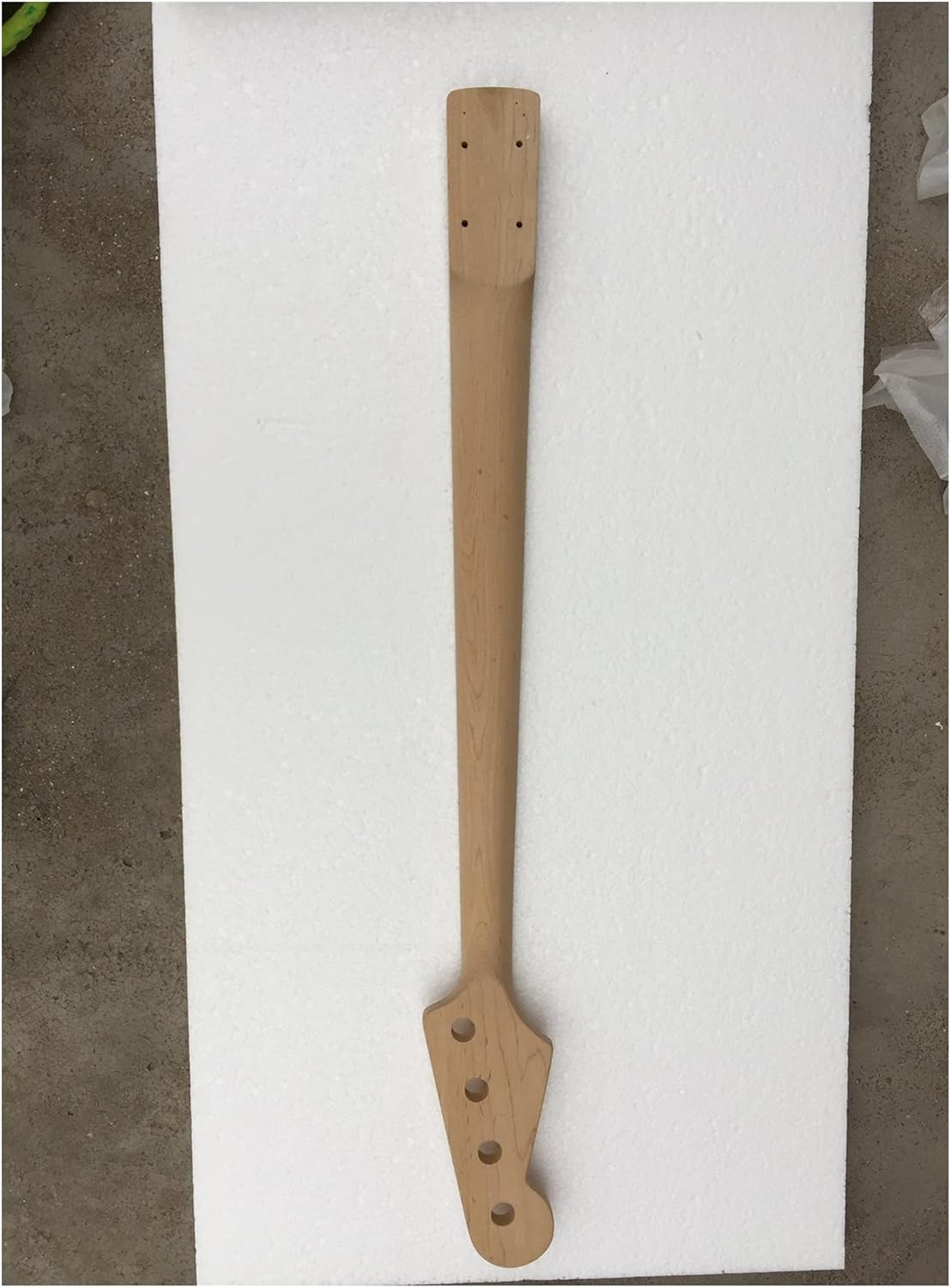 Unfinished Guitar Kit with Basswood Body and Maple Neck and Fingerboard, Suitable for DIY 4-String JB Bass Guitar Kit Handmade ​Guitar Body