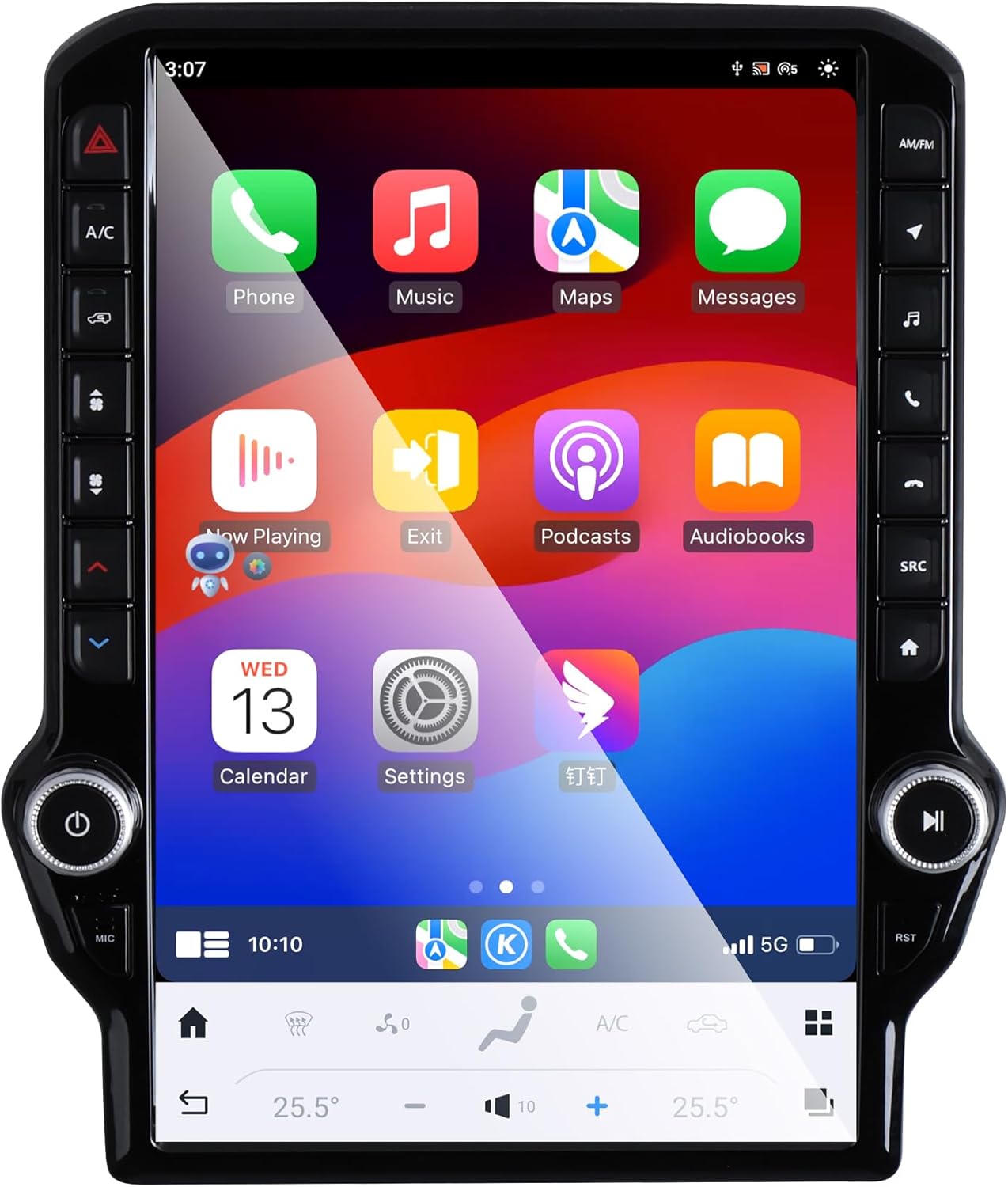 14.5-inch Android 13 Car Radio System Compatible for Dodge Ram 1500 2500 3500 2013 2014 2015 2016 2017 2018 Wireless CarPlay/Android Auto 8+256G Memory GPS Audio and Video System