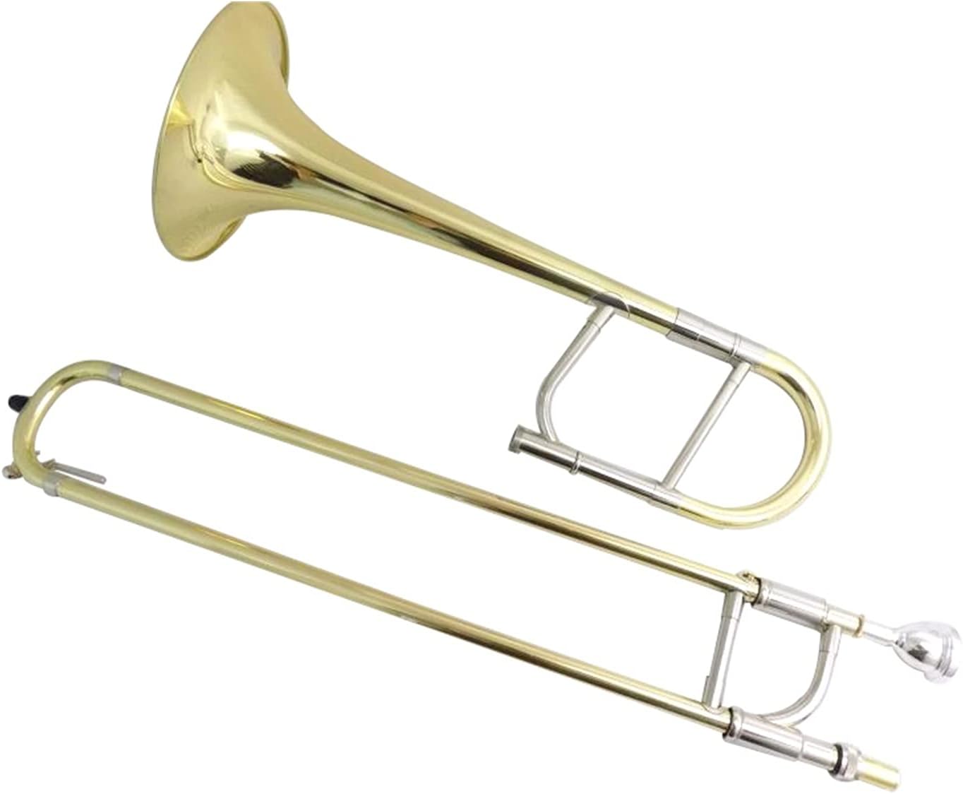 Student Trombone EB Alto Trombone with Case Mouthpiece Yellow Brass Trombones Musical Instruments Trombone Kit