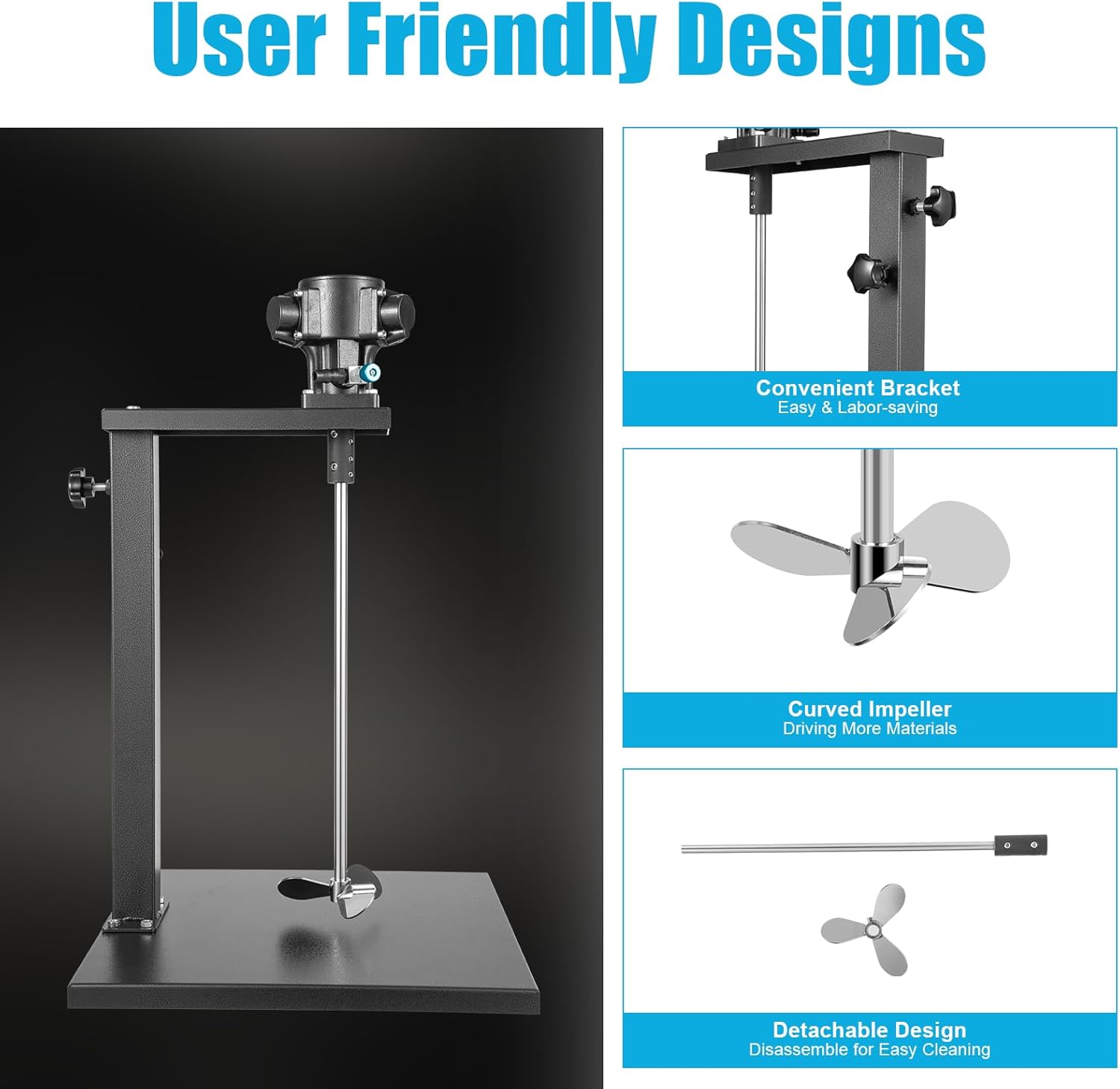 Pneumatic Paint Mixer Machine 5 Gallon Paint Mixer Stirring Tool 1/4HP Stainless Steel Pneumatic Mixer Paint Mixer Cement Mixer Stand with Stand Ink Paint Mixing Tool to Mix Paint