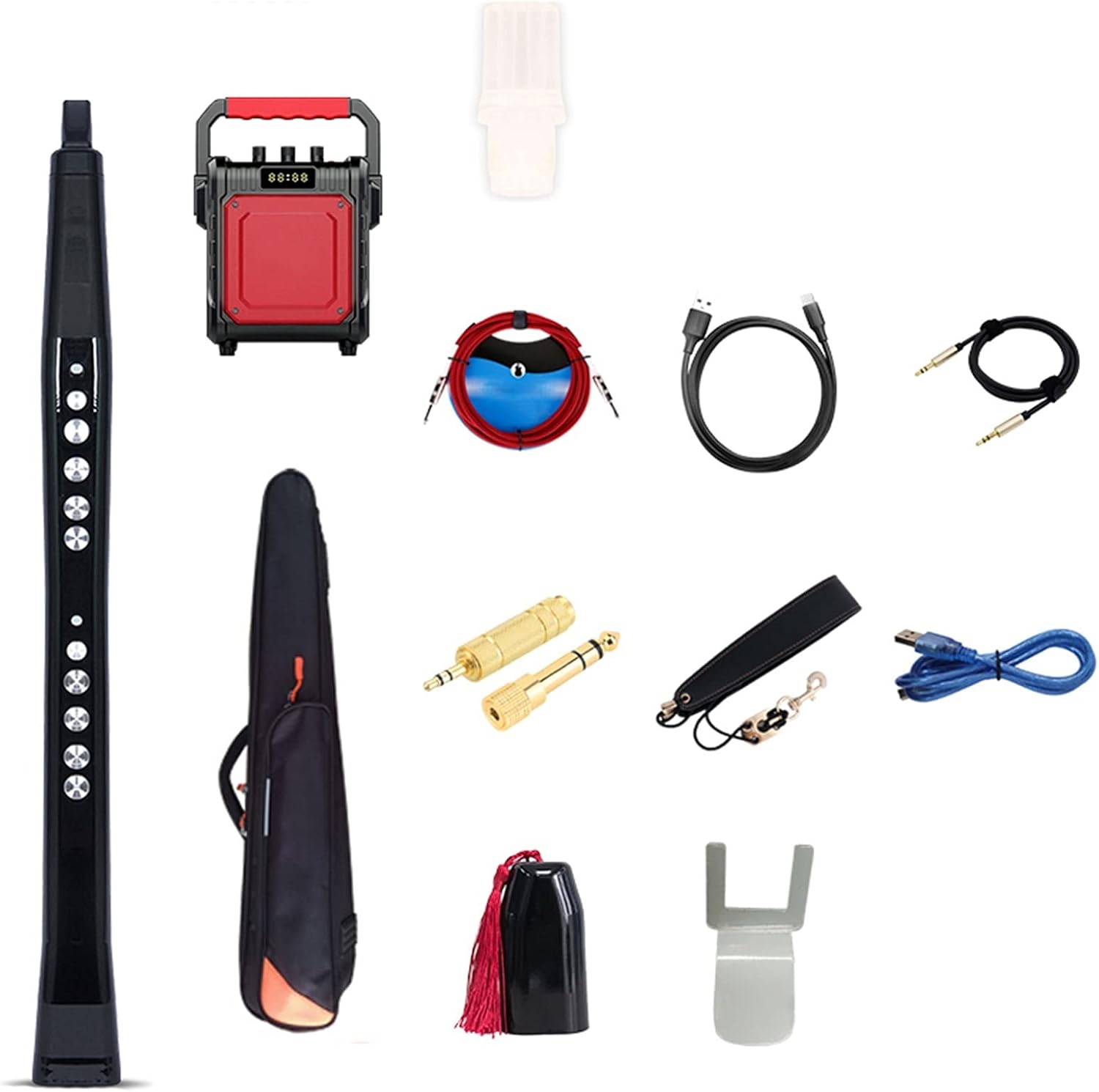 Sax Beginners Kit Digital Saxophone Electric Saxophone Blowpipe Electronic Blowpipe Wind Instrument (Color : 1)